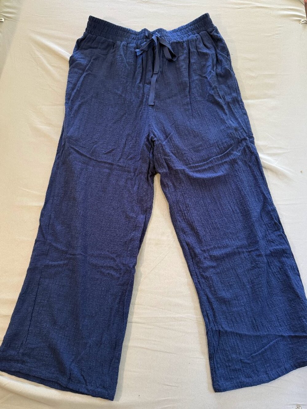 Perch by Blu Pepper Women's 1X Dress Pants Trousers Elastic Waist Dk Blue NWOT